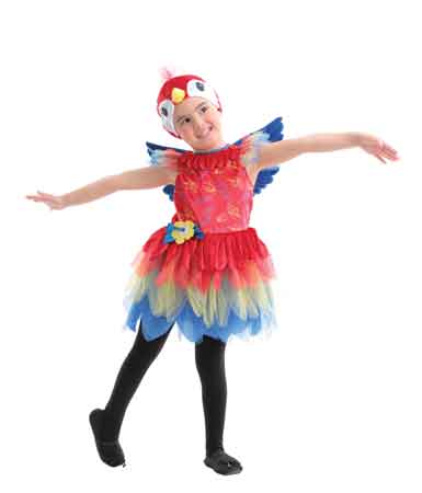 Dress her up
as a cute and
precious parrot.