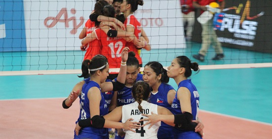 The Philippines Women’s Volleyball team lost their opening game against Vietnam at the Philsports Arena in Pasig City on December 3, 2019. PHOTO BY ENRIQUE AGCAOILI