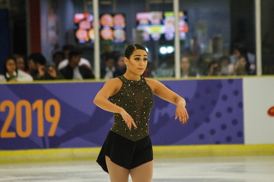 Cirinia Gillett of the Philippines’ figure skating performance at the 30th Southeast Asian Games on Sunday, December 1, 2019. PHOTO BY JOHN ORVEN VERDOTE