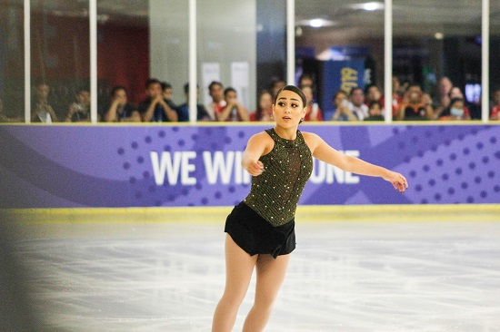 Cirinia Gillett of the Philippines’ figure skating performance at the 30th Southeast Asian Games on Sunday, December 1, 2019. PHOTO BY JOHN ORVEN VERDOTE