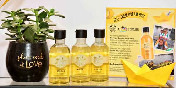 The Body Shop Philippines donated net proceeds of every purchase of Moringa Shower Gel to the Yellow Boat of Hope Foundation.