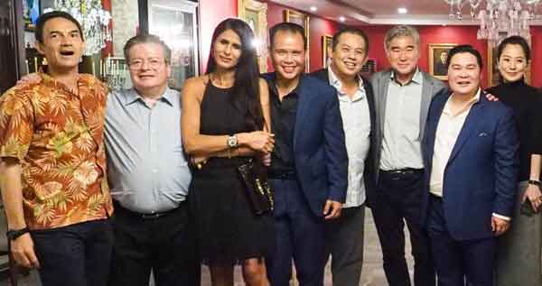 New Zealand Ambassador Peter Kell, French Ambassador Nicolas Galey and wife Camelia, Jun Camcam, Cong. Martin Romualdez, US Ambassador Sung Kim, AJ Violago and Jae Kim