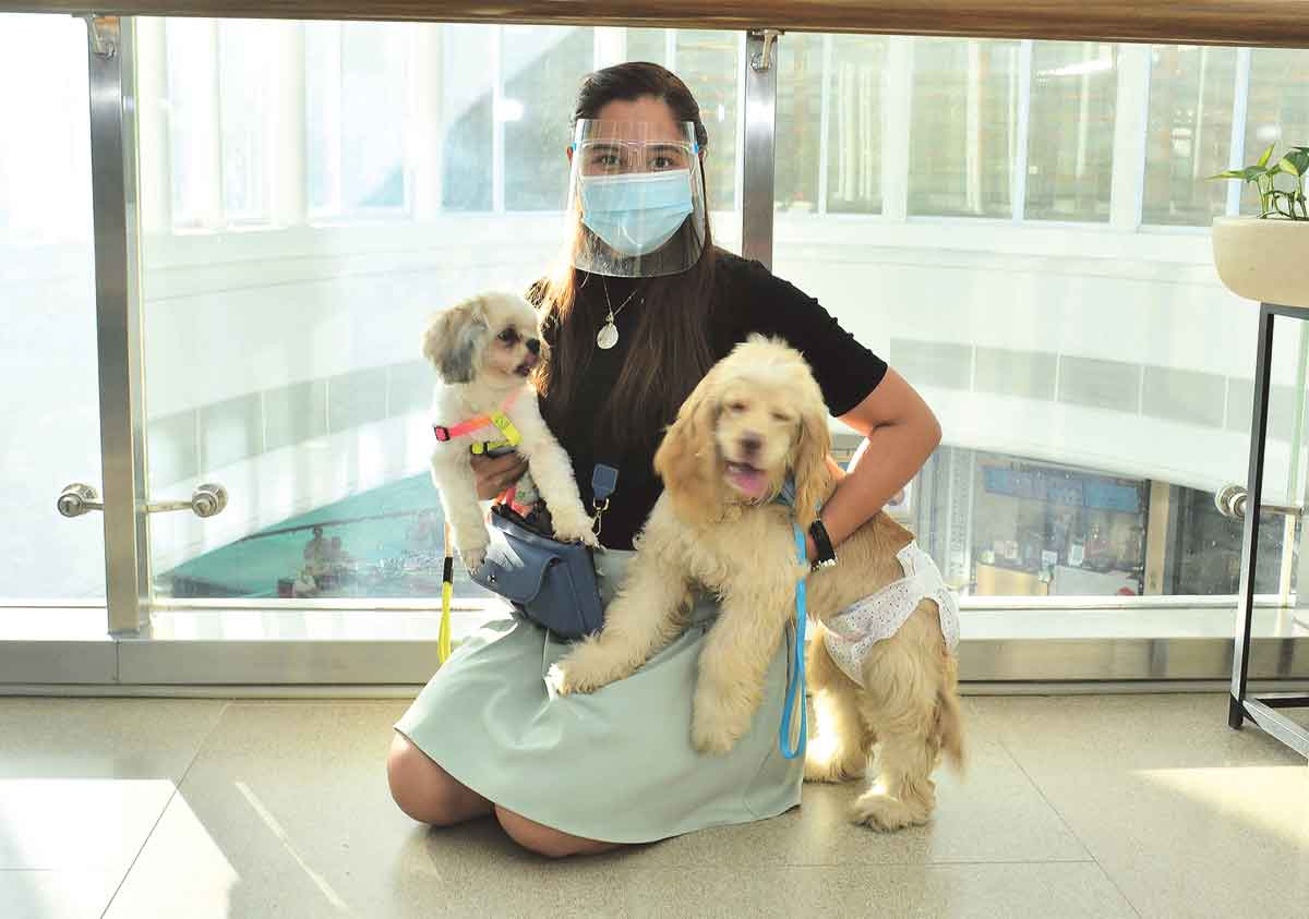 Councilor Abalos-Vargas with her fur babies Jonel and Odette