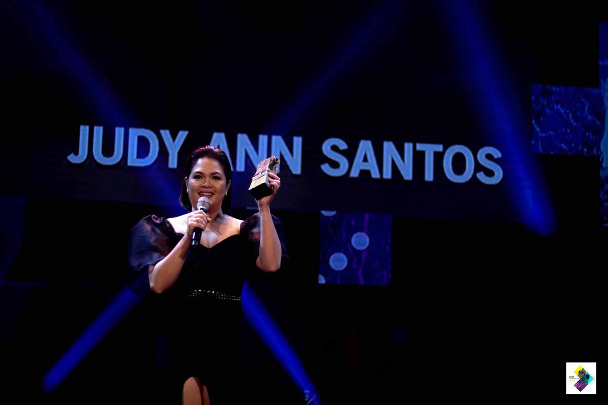 “Mindanao” lead actress Judy Ann Santos was honored for her Cairo Best Actress victory at the 4th Film Ambassadors’ Night in 2020.
