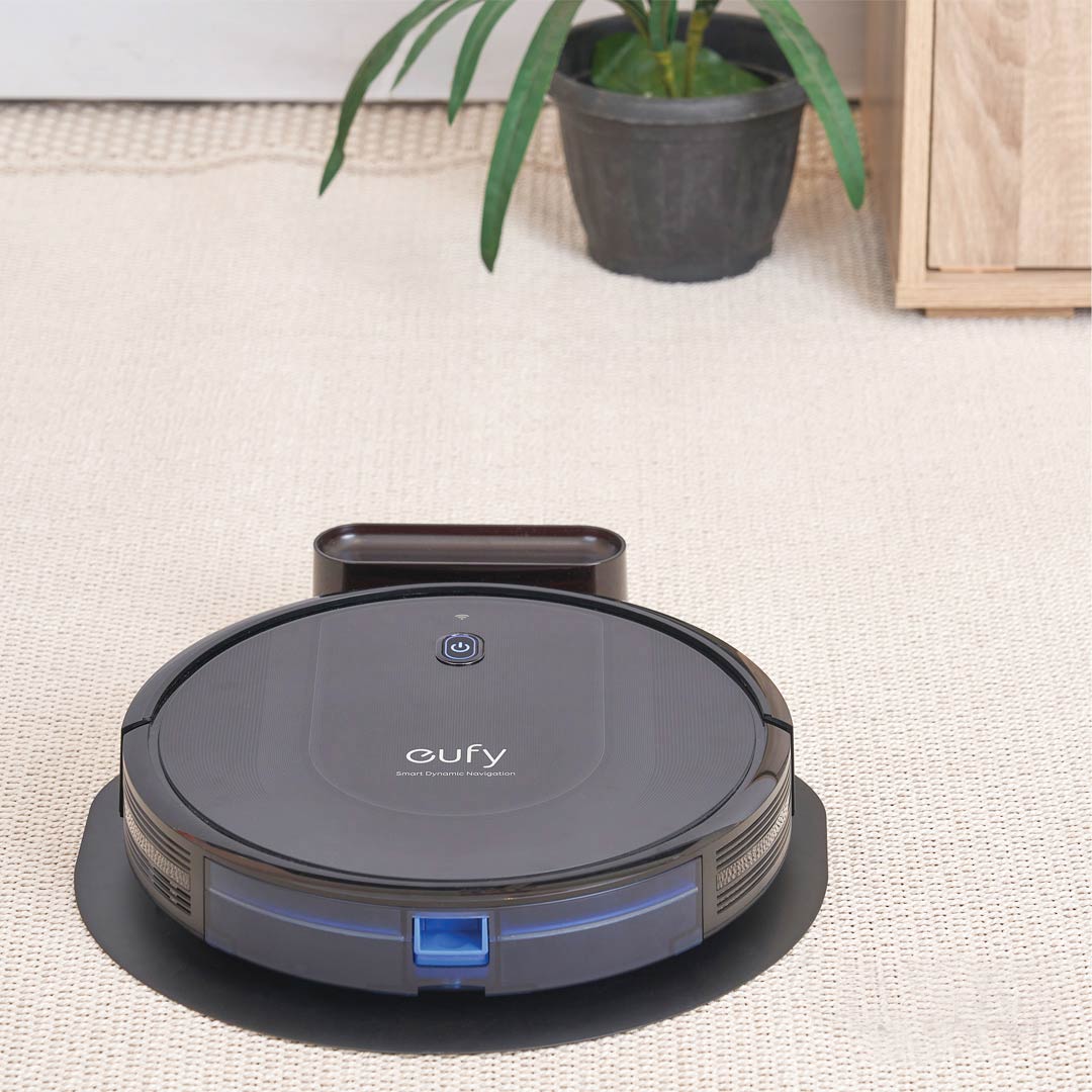 Let this Eufy RoboVac G10 Hybrid takes
charge of mopping and sweeping in
half the time as Mom relaxes.